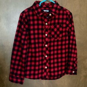 Land’s End Long Sleeve Red Plaid Shirt